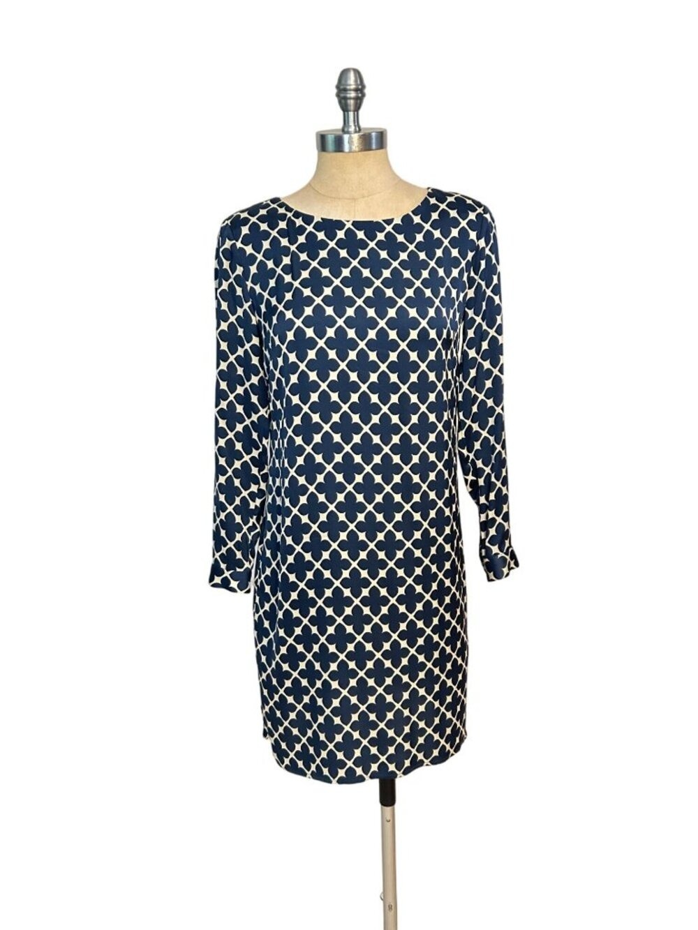 Elizabeth McKay Geometric Print Silk Blend Dress Size 0